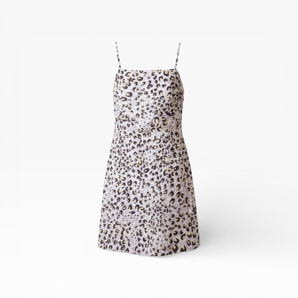 Lost + Wander Pink Satin Leopard Wild Child Mini Dress - Large